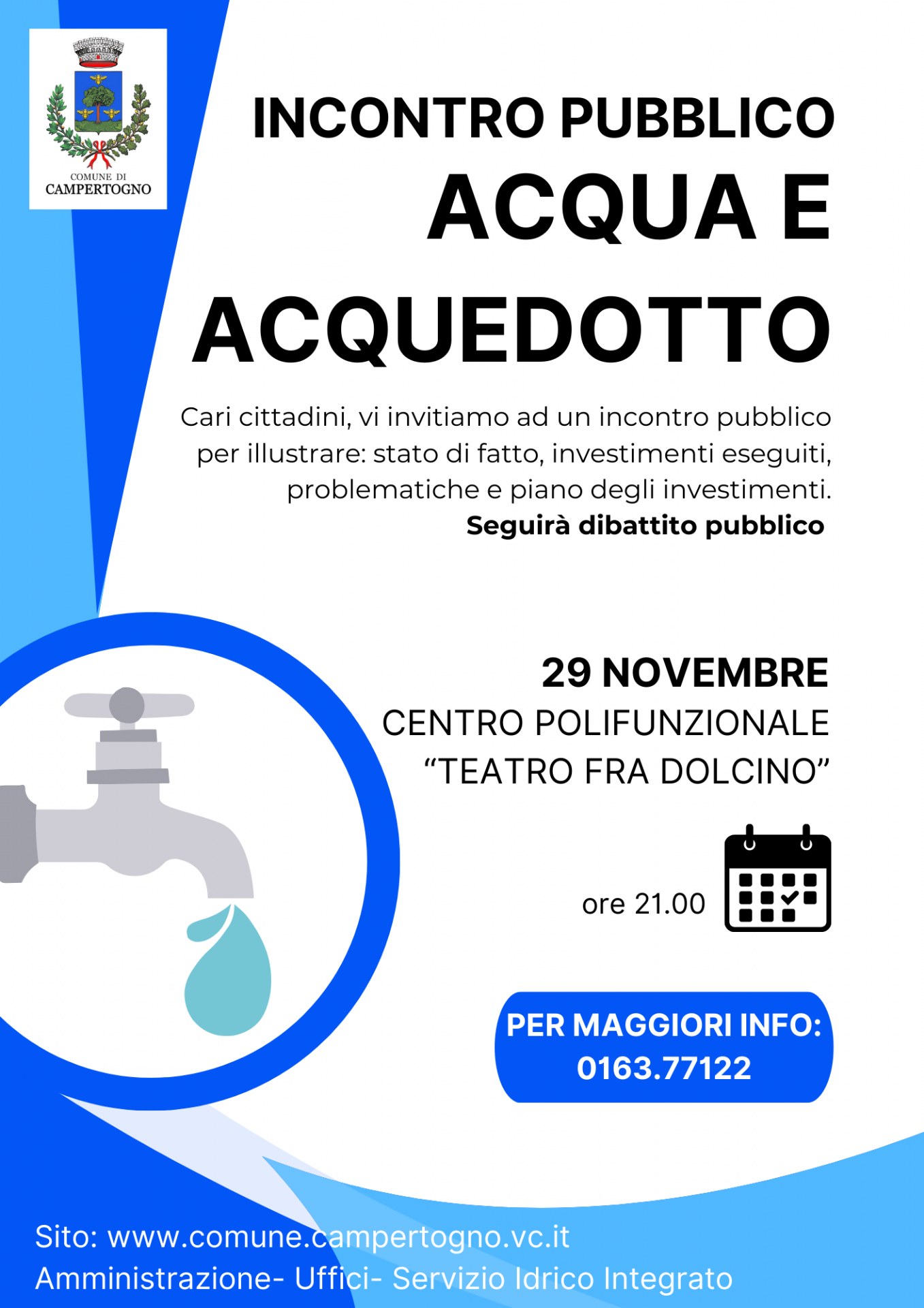 Incontro Pubblico Acqua e Acquedotto