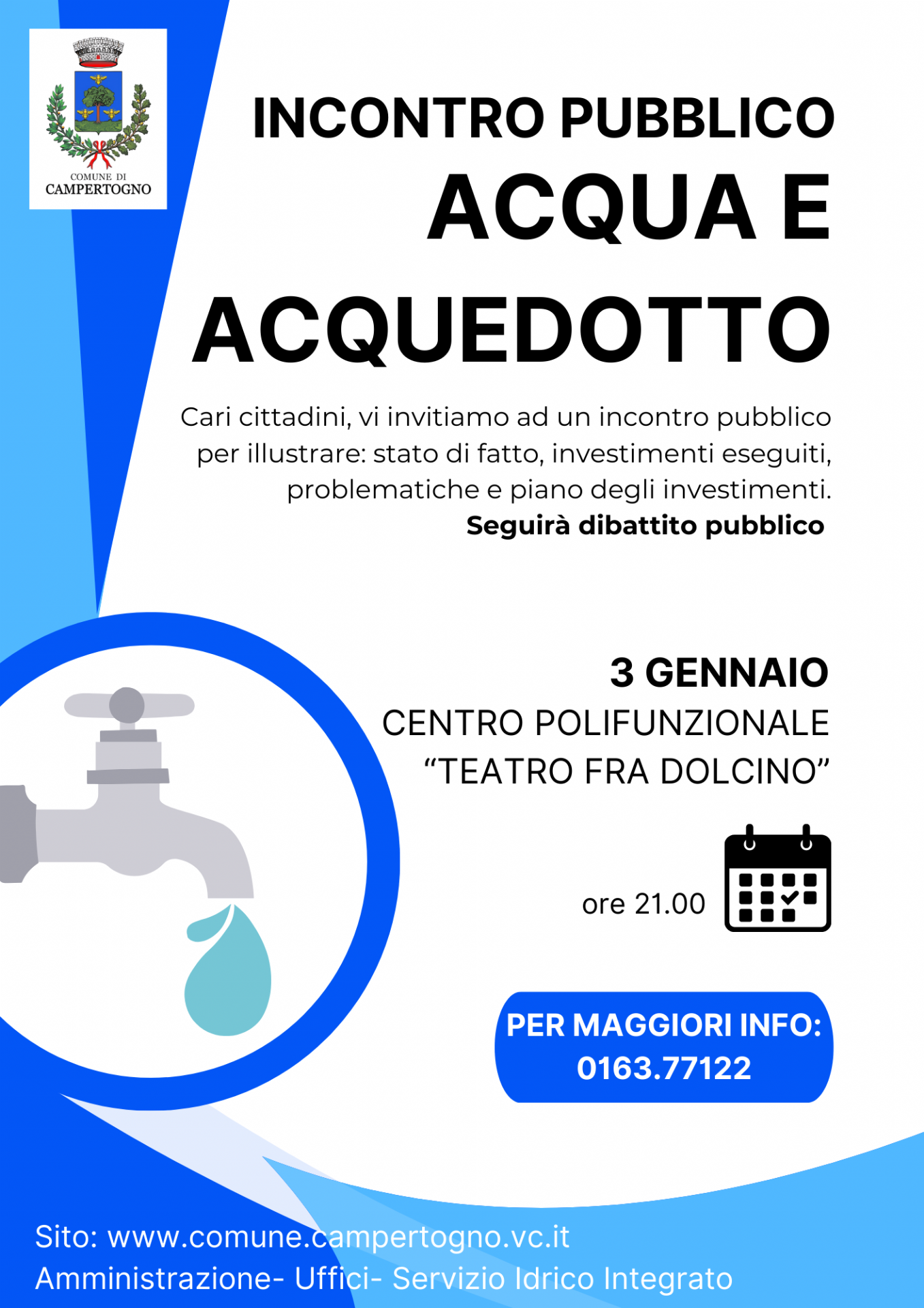 Incontro Pubblico Acqua e Acquedotto